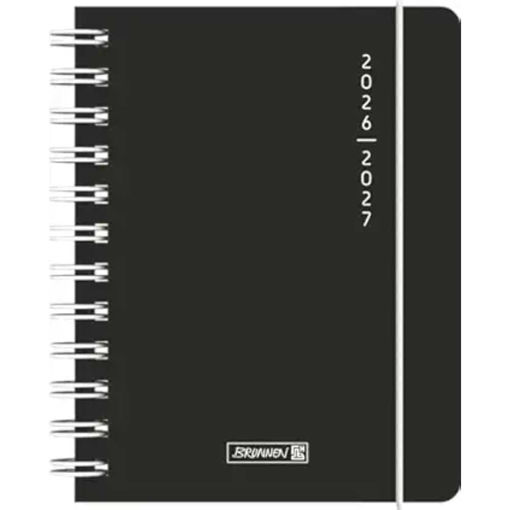 Picture of BRUNNEN A6 SCHOLASTIC DIARY 26/27 PLAIN BLACK